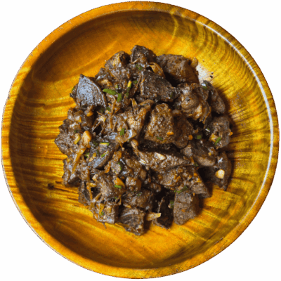 Chinpa Pa or Chinpa a bhutanese Liver dish - Bhutan Kitchen Menu item
