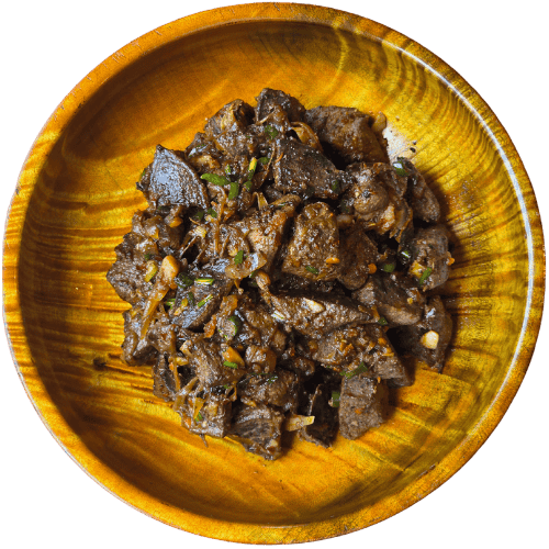 Chinpa Pa or Chinpa a bhutanese Liver dish - Bhutan Kitchen Menu item