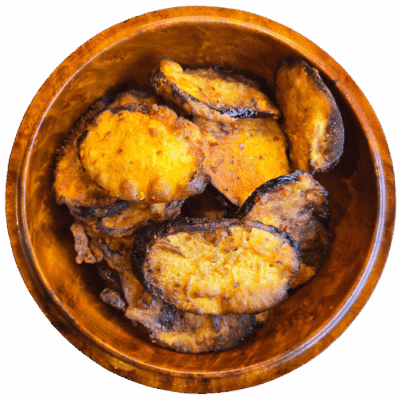 Dolom Zhimsey - Deep-fried Bhutanese Eggplant - Bhutan Kitchen Bangkok Menu