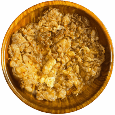 Jatsha Gondo - Deep fried sieved egg dish from western Bhutan (Nobgang) - Bhutan Kitchen Bangkok