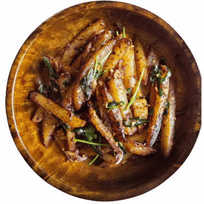 Kewa Zhimsey - Crispy Fried Bhutanese Potatoes - Bhutan Kitchen Bangkok Menu item