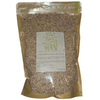 Bhutanese Organic Red Rice (1kg) available at Bhutan Kitchen Bangkok