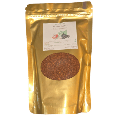 Zimtse Ezay - Bhutanese Organic chili paste featuring Zimtsi nab (perilla seeds)